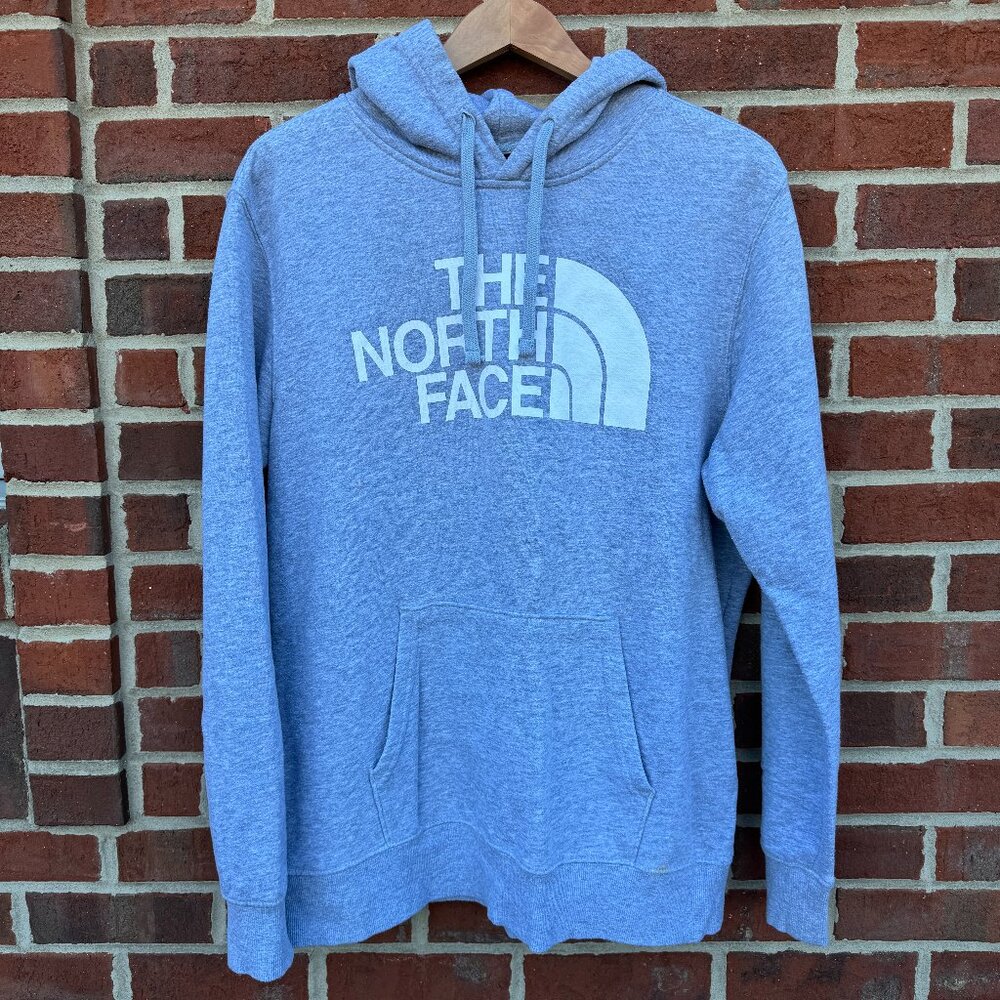 The North Face Half Dome Pullover Hoodie Mens Large Gray Kangaroo Pocket Logo